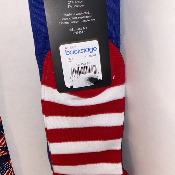 Roberto C American flag Hi/D ABC oh men’s patriotic socks - Picture 6 of 7
